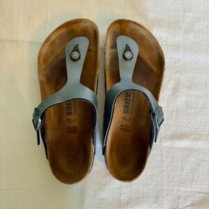 Silver Birkenstock‎ Gizeh 39